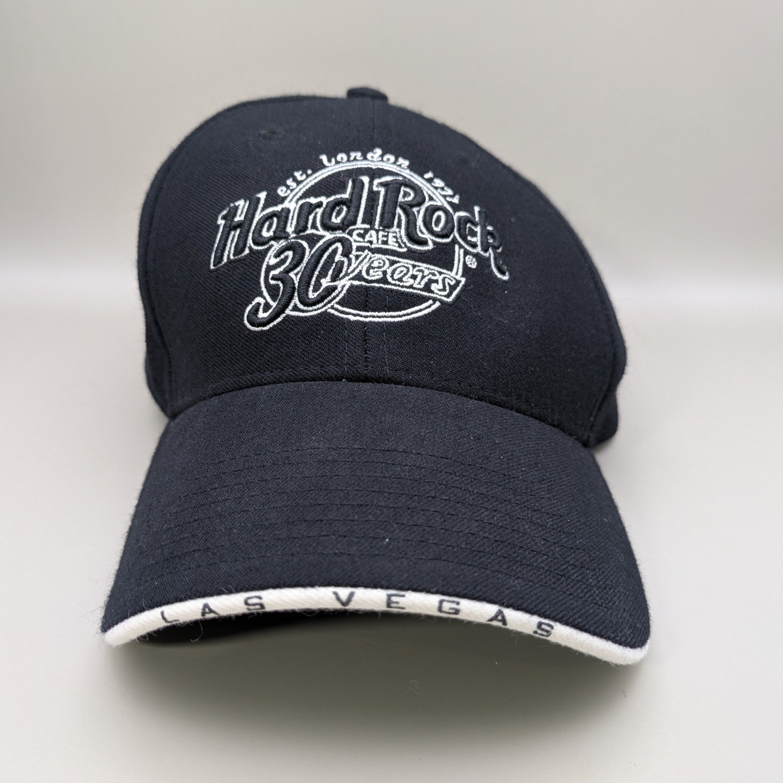 Hard Rock Cafe Las Vegas Black 30th Anniversary Hat Cap Adjustable